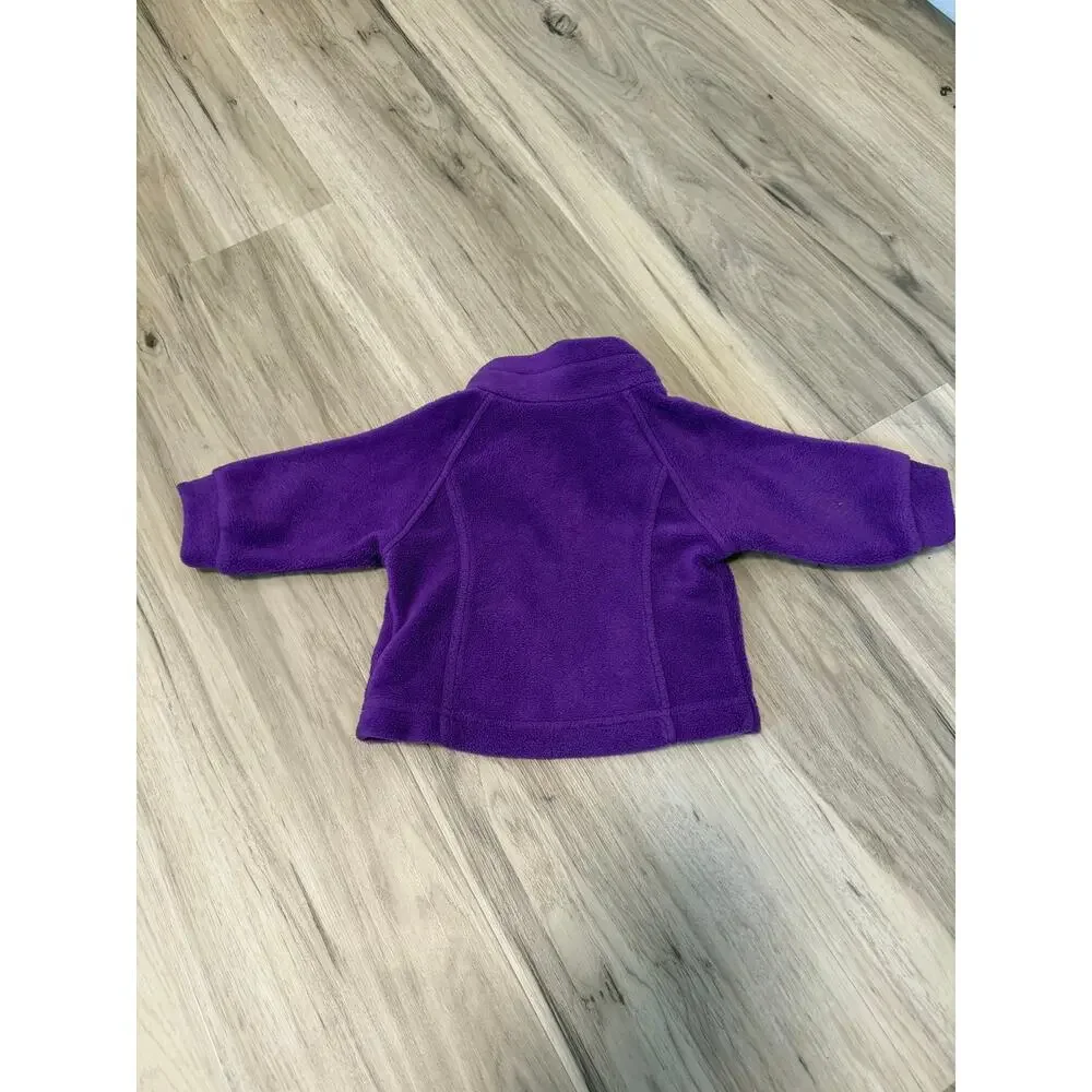 Columbia Purple Fleece Full Zip Up Jacket Baby Girl 6 Months